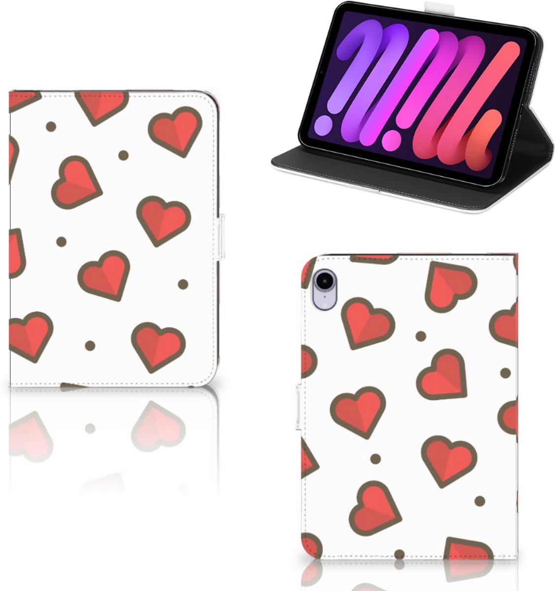 iPad Mini 6 (2021) Tablet Hoes Hearts