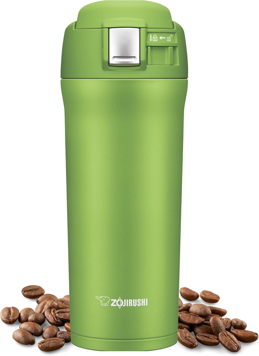 Roestvrijstalen portioneer met lindegroen ontwerp - 480 ml