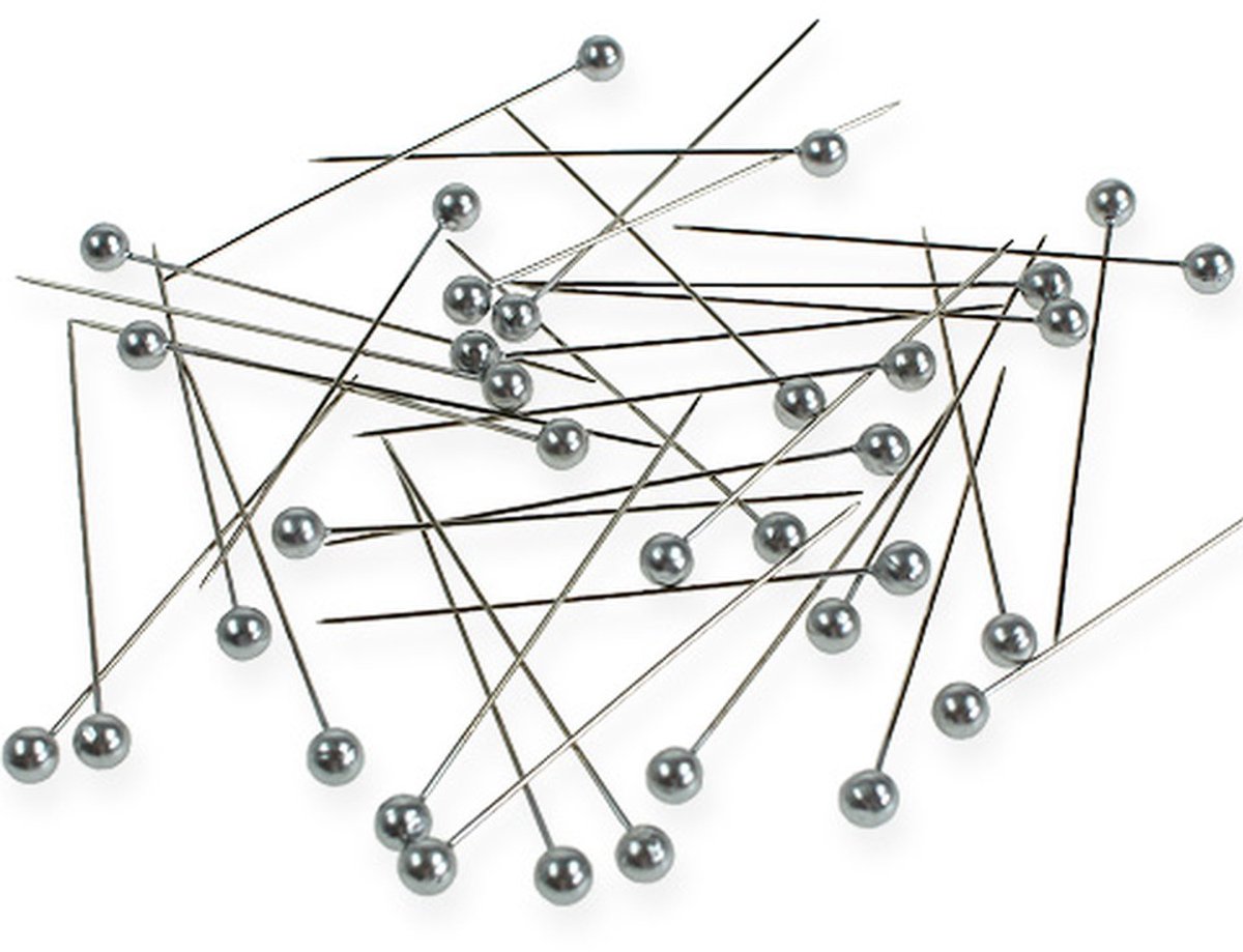 Parelspelden zilver 65 mm - set van 100 stuks