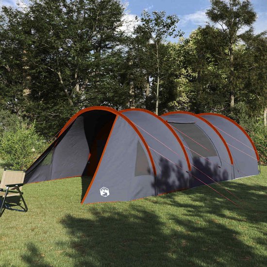 vidaXL - Tunnel - Tent - 5-Persoon - Grijs - en - Oranje - 778 - x - 356 - x - 210 - cm van Merkloos — afbeelding 5