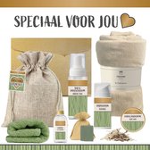 Geschenkset “Speciaal voor jou!” - 7 producten - 1080 gram | Giftset voor haar - Luxe Wellness Pakket Cadeaupakket Vrouw Vriendin Valentijn Liefste Moeder Moederdag Bedankt Cadeau Verjaardag Kerstpakket Kerstcadeau Kerst Pakket Gift Set Goud Groen