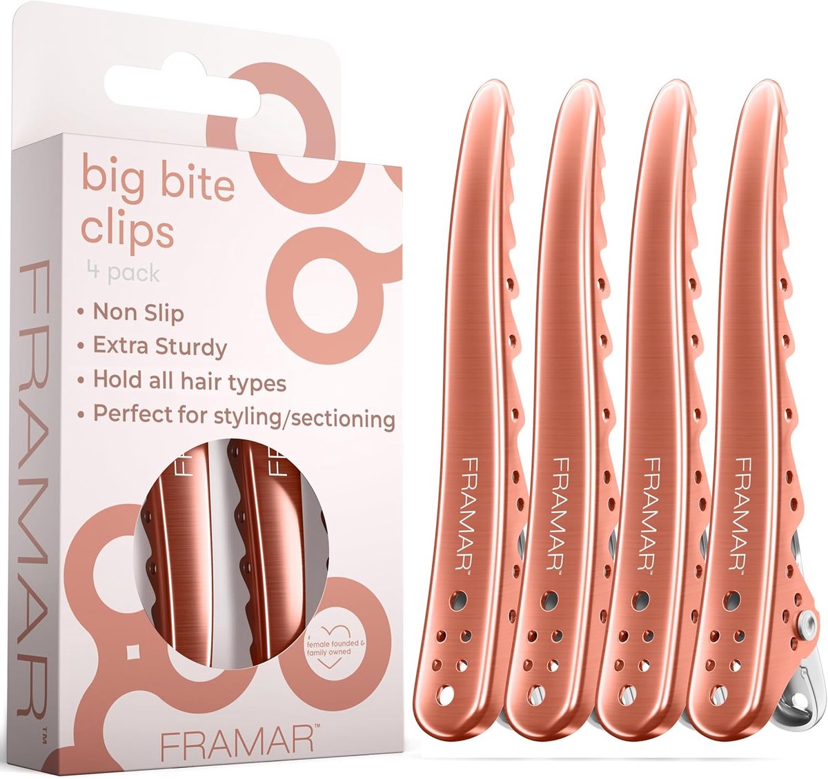 Professionele Roze Gouden Haarclips - Krokodillenclips voor Stijlen en Knippen