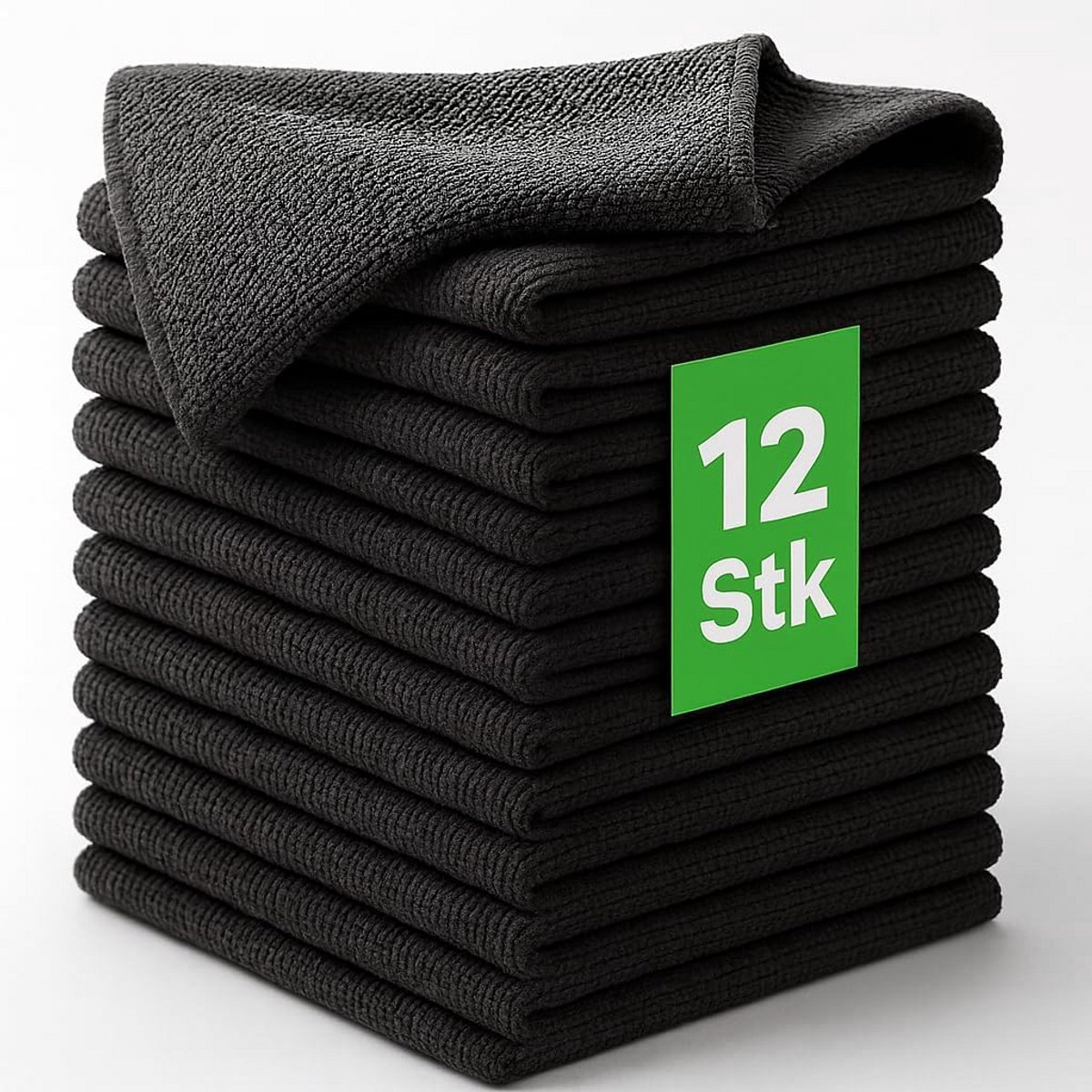Set van 12 Microvezel Poetsdoeken 30x30 cm - Zeer Absorberend