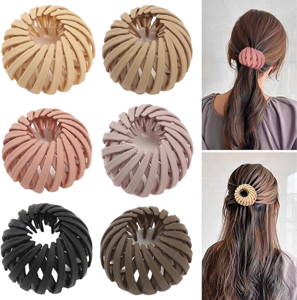 6 Stuks Grote Vintage Haarspelden voor Dames en Meisjes