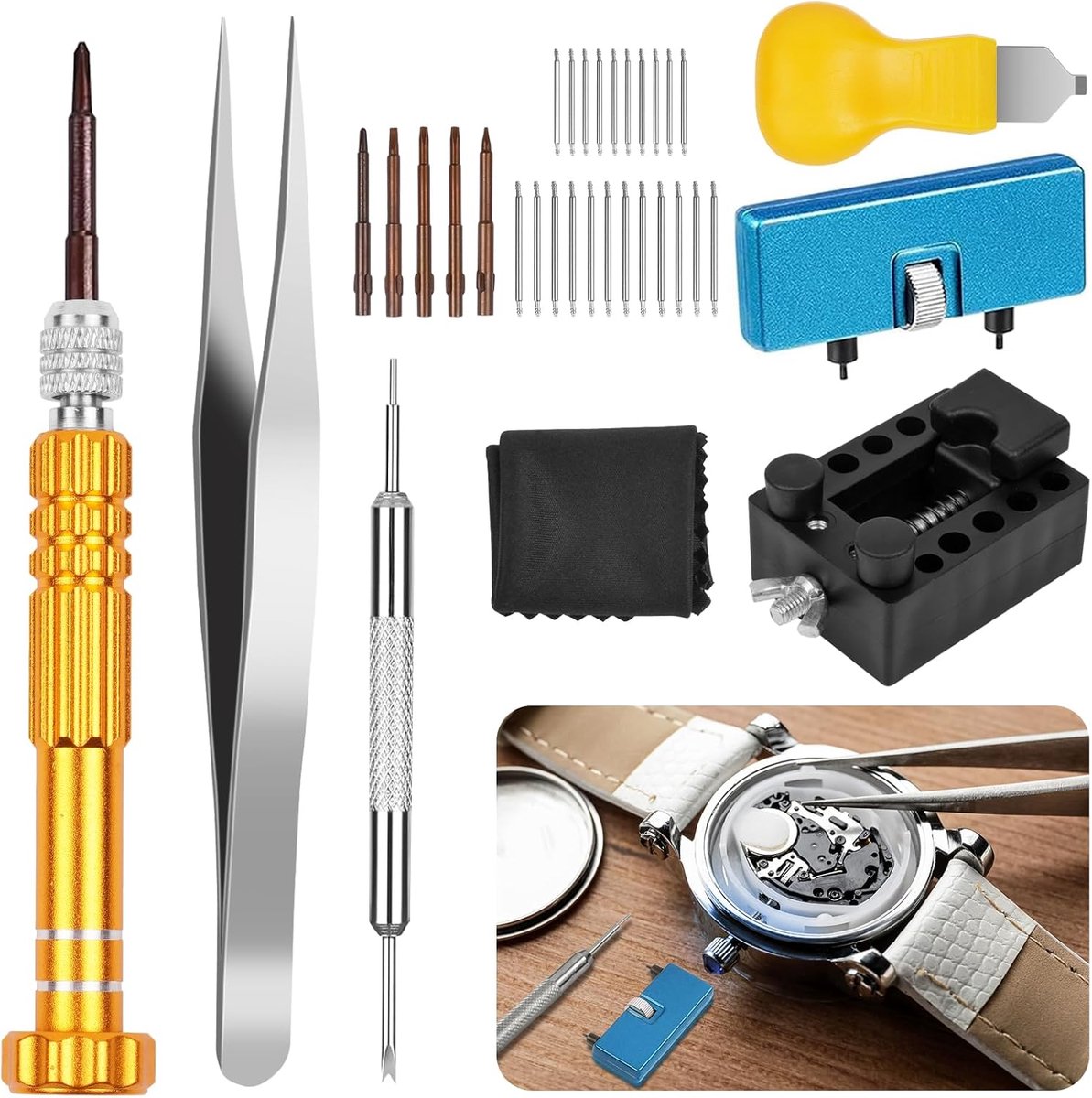Professionele Horlogereparatieset met Veerstang Gereedschap