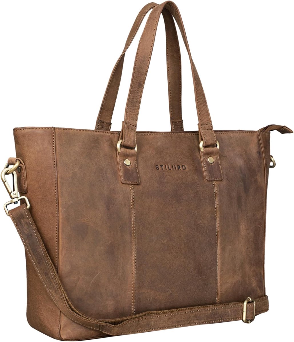 Elegante Leren Business Shopper Tas voor Vrouwen - Ideaal voor 13.3 Inch Laptops