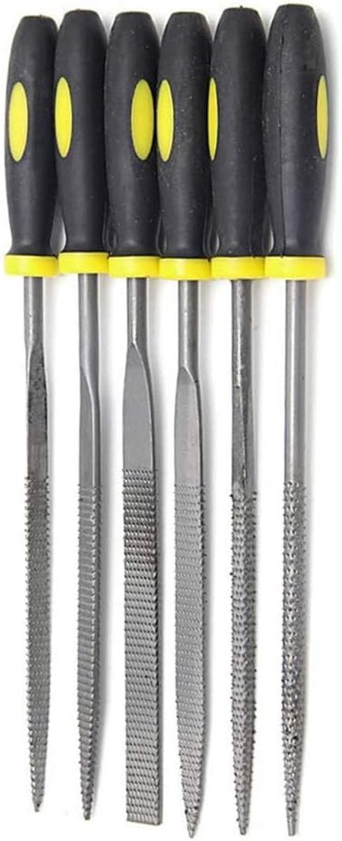 Set van 6 Mini Vijlen en Raspen voor Houtbewerking, Metaal en Hobby