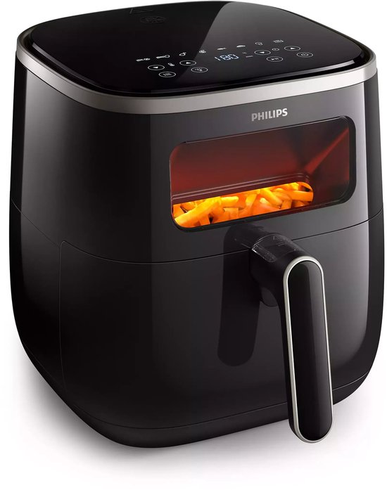 Philips Airfryer 3000 Series - HD9257/88 - 5,6 liter (XL) – Heteluchtfriteuse – 13 in 1 kookfuncties - Quickclean - Met venster