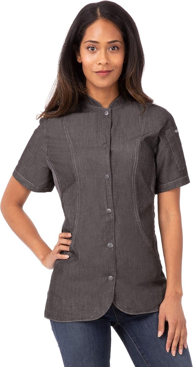 Dames Chef Koksjack Zwart XXL - Modern en Comfortabel