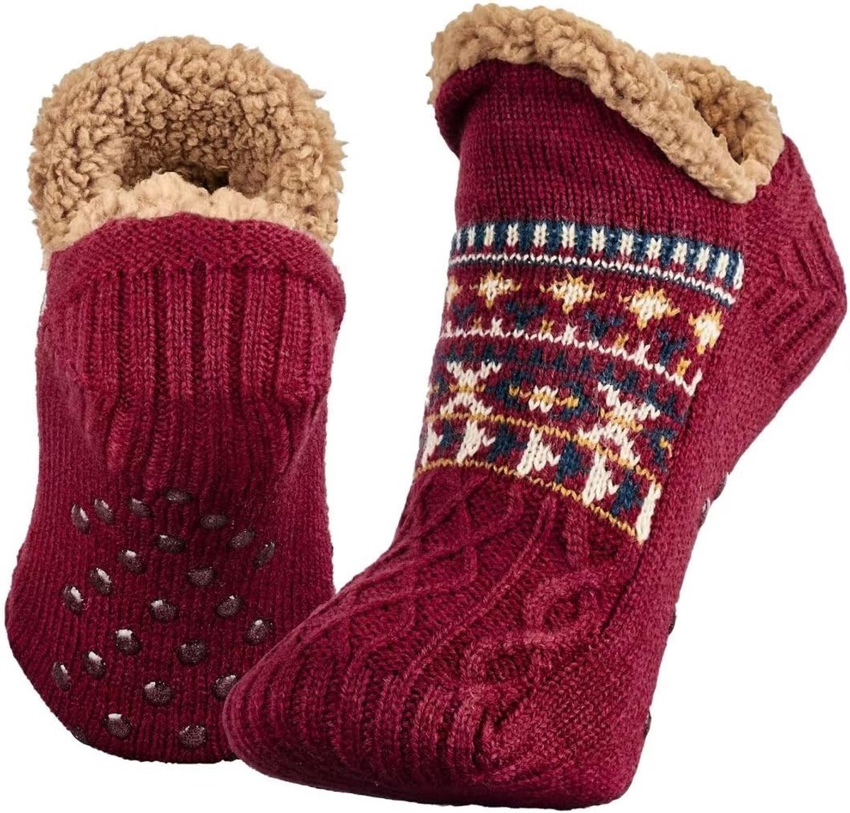 Pluizige Slippersokken met Antislip Grijpers voor Dames en Heren
