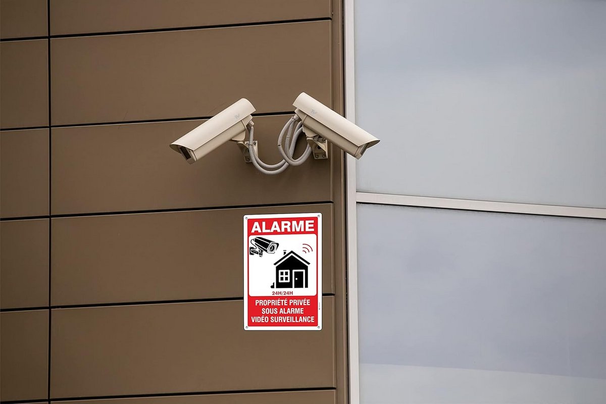 Privé Eigendom Bord met Alarm en Videobewaking - Aluminium 3 mm (20x30 cm)