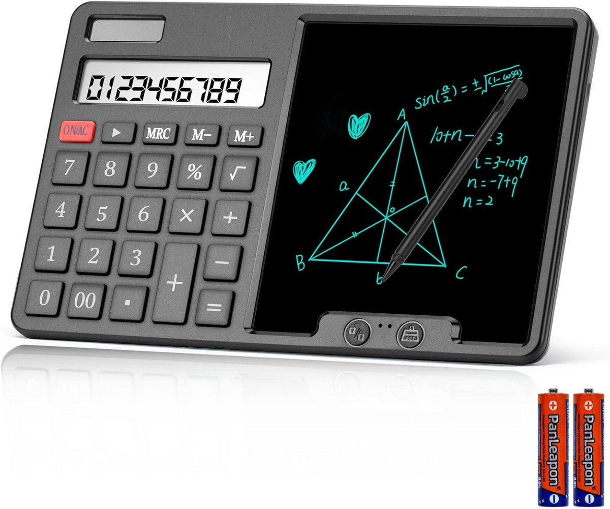 Multifunctionele Wetenschappelijke Calculator met Schrijfpaneel - Zonne- en Batterijvoeding - 12-Cijferige Calculator met Groot Display voor Kantoor en Zakelijk Gebruik