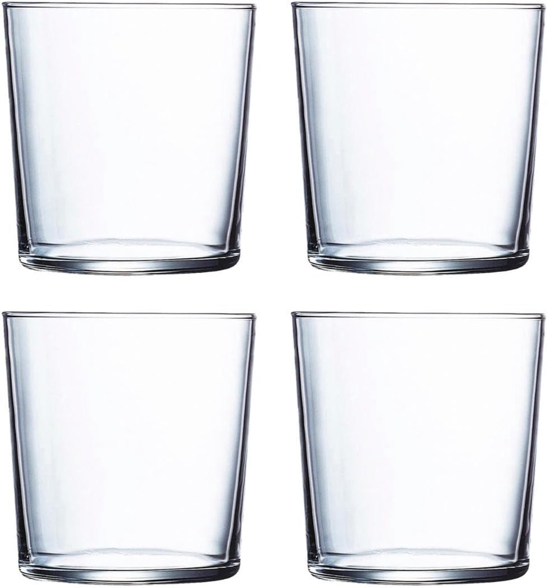 Glazenset van 4 stuks, 36 cl - Vaatwasmachinebestendig en BPA-vrij