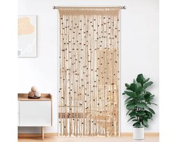 Geweven deurgordijn - Deurgordijn - vliegengordijn - Vliegenwerend gordijn - Bohemian stijl - Woondecoratie - Geschikt voor deuropeningen - 90*200 cm - Polyester-katoen - Khaki