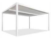 Terrasoverkapping PURPLE LEAF Pergola Met Lamellendak – 0-90 ° Verstelbaar – Wind en Weerbestendig – Stevig Aluminiumframe