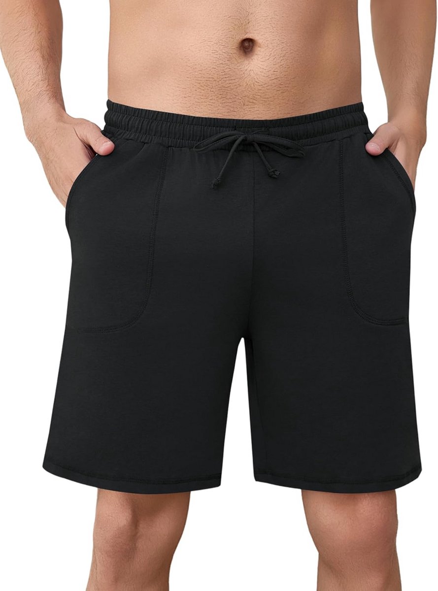 Korte Katoenen Pyjamabroek voor Heren - Zomerse Slaapshorts en Loungewear