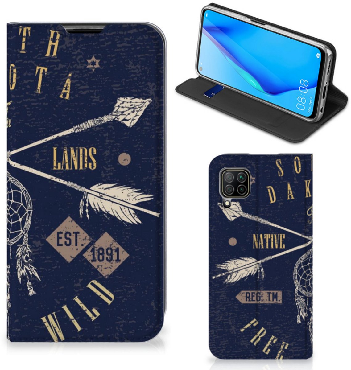 Huawei P40 Lite Book Cover South Dakota