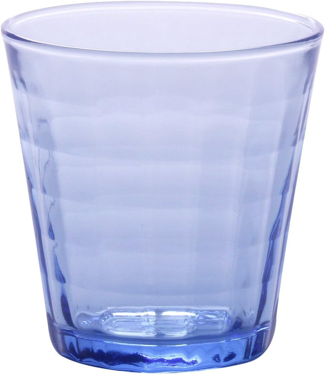 Transparante blauwe bekers 170 ml - 4 stuks - Ideaal voor dagelijks gebruik