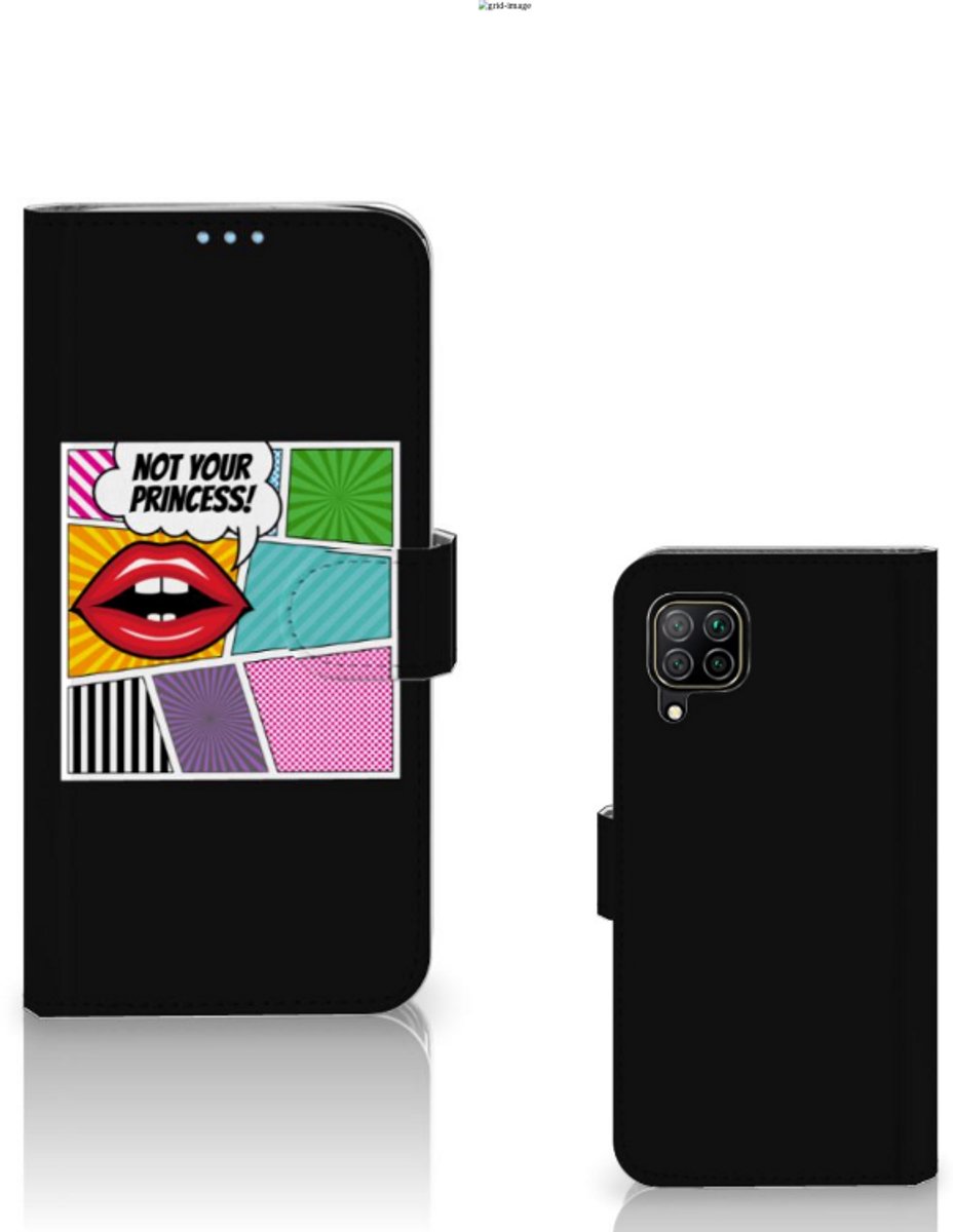 Huawei P40 Lite Wallet Case met Pasjes Popart Princess