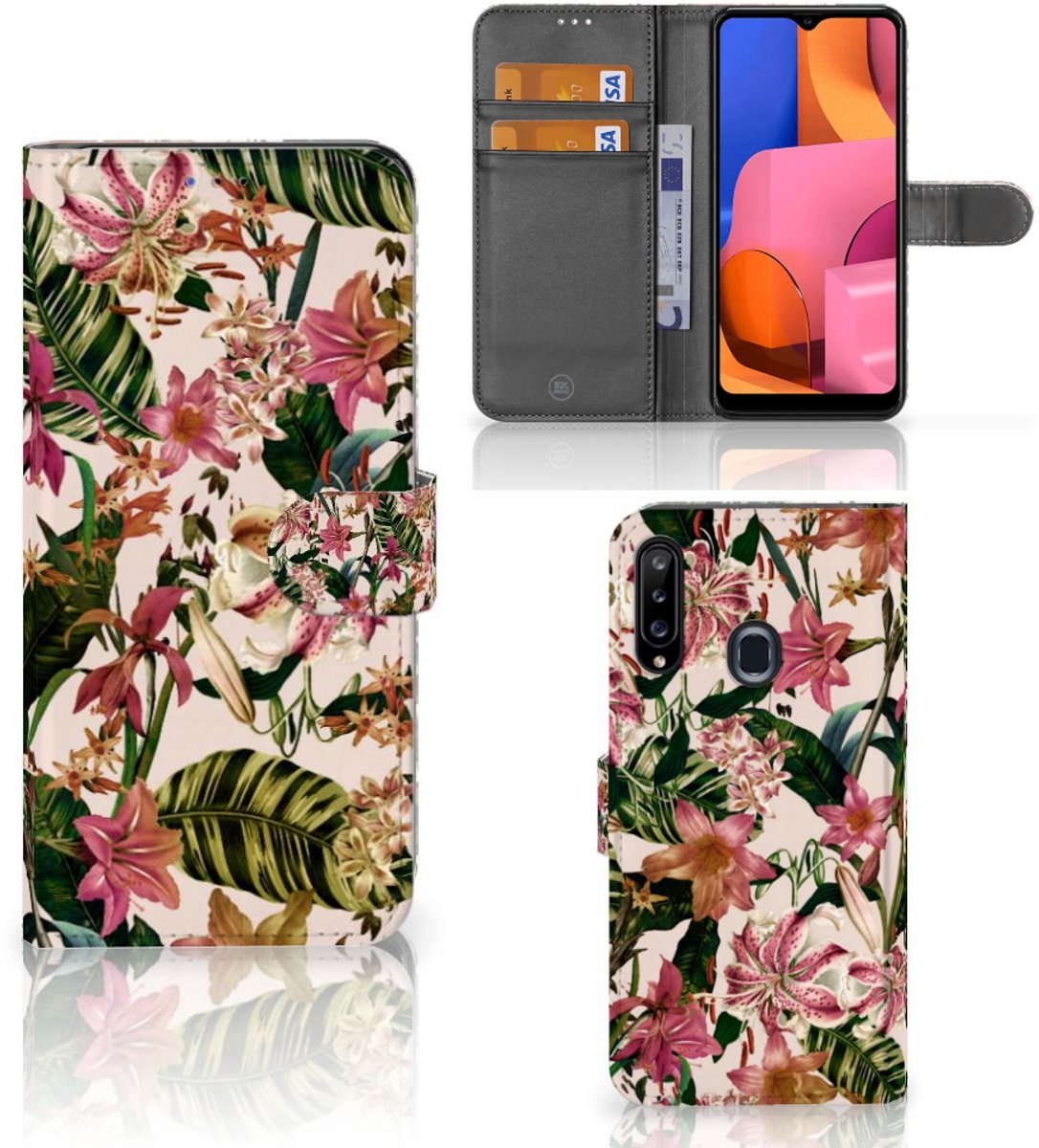 Samsung Galaxy A20s Hoesje Flowers