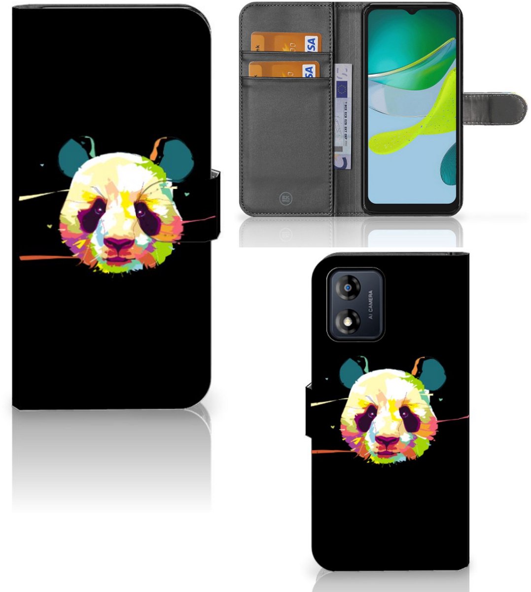 Motorola Moto E13 4G Leuk Hoesje Panda Color