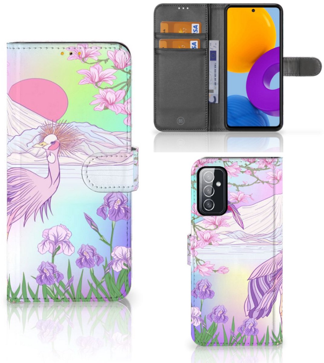 Samsung Galaxy M52 Telefoonhoesje met Pasjes Bird