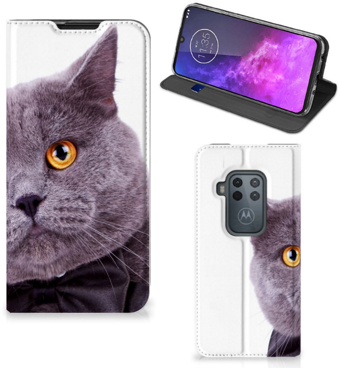 Motorola One Zoom Hoesje maken Kat