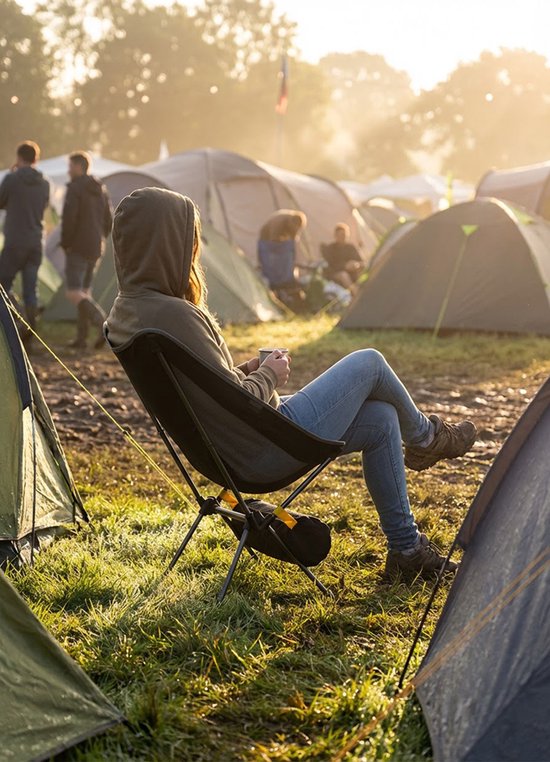 Abbey Camp Compacte Campingstoel - lichtgewicht vouwstoel - 56 x 56 x 71,5 cm — afbeelding 5
