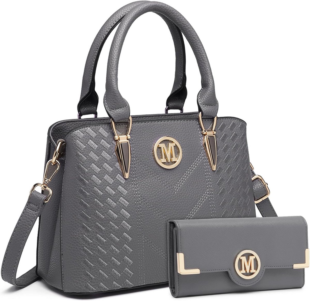 Middelgrote Elegante Handtas voor Dames met Hengsel en Portemonnee
