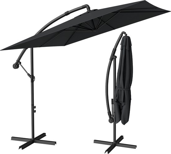 Dubbele Parasol | Lifa Garden | 450 X 270 X 240 Cm  Antraciet  Lifa Garden 450 X 270 X 240 Cm Antraciet Het Lg 0161 086 An I40704 T3029577