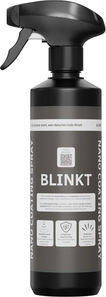 Auto Coating Spray - Langer Glanzend & Minder Poetsen - Keramische Coating Alternatief - Lakbescherming - Vuil- en Waterafstotend - 500ml - BLINKT