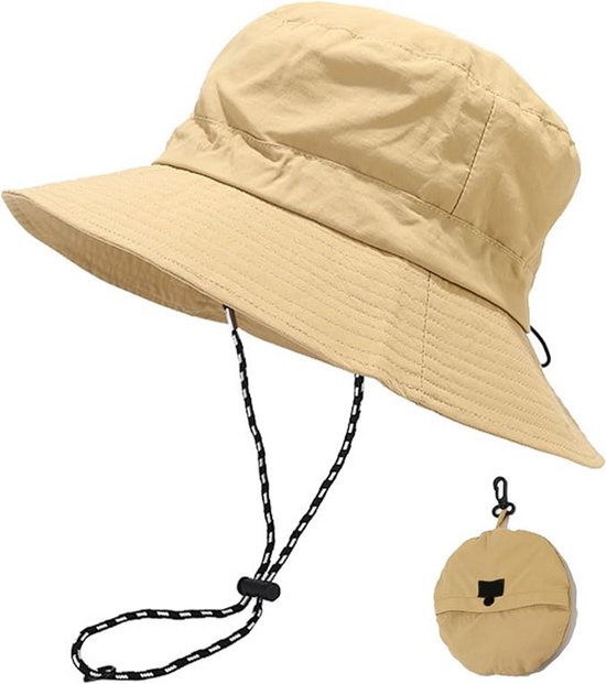 Bob - Chapeau de soleil - Chapeau Outback - Taille 56/58 - Chapeau Outback - Chapeau Safari - Chapeau de pluie - Chapeau UV - Femmes et hommes - pour Trekking & Pêche - Kaki