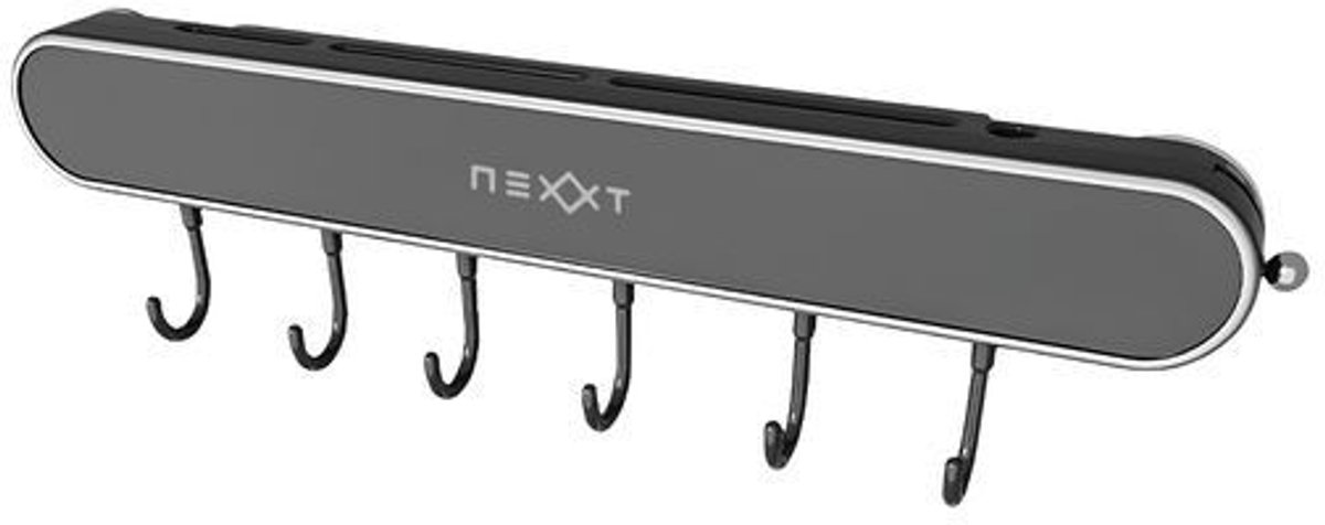 Nexxt Wandgemonteerd Keukenrek met Messenhouder en Haken - Ruimtebesparend - 43 cm