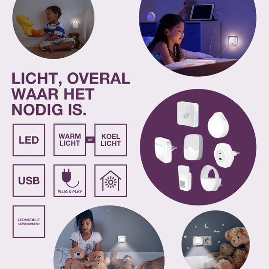 OSRAM LUNETTA TORCH nachtlamp met geïntegreerde sensor & zaklamp, 2W, 10lm, wit, koud wit & daglicht wit licht (3000 & 4000 & 6500K), ingebouwde EU-stekker, ideaal voor gebruik binnenshuis van Merkloos — afbeelding 4