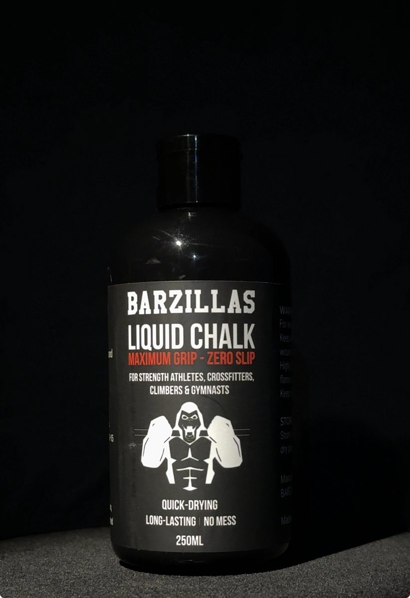 Barzillas Liquid Chalk (50ml/250ml) – Sneldrogend Magnesium – Maximale Grip – Minder Zweet & Slip – Voor Krachttraining & Calisthenics