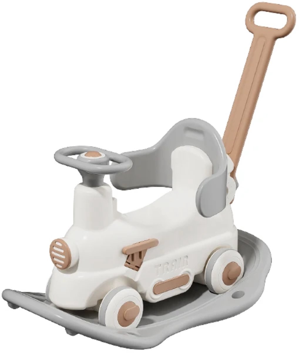 Mogi Products-Luxe 3-in-1 Hobbelpaard Trein - Loopfiets & Duwwagen - Modern Design -