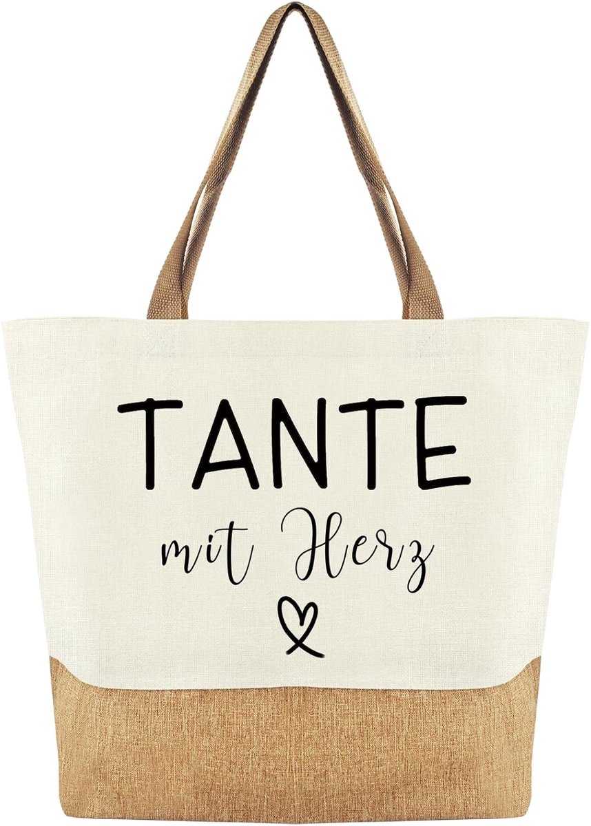 Jute Tas Dames - Duurzame Shopper, Cadeau voor Vrouwen