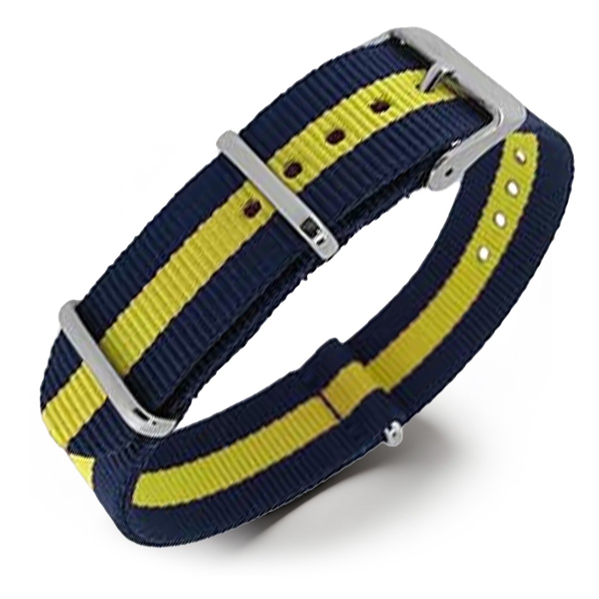 NATO Horlogeband G10 Military Nylon Strap - Regimental Blauw Geel 18mm