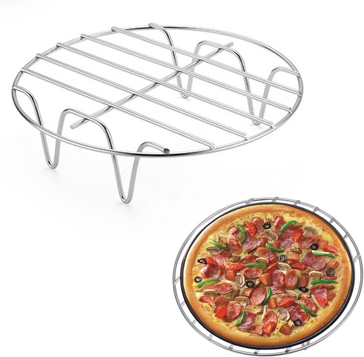 Rond Air Fryer Rack - Multifunctionele Accessoires voor Bakken en Grillen
