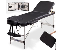 H-Root Massagetafel, Inklapbaar - 3 Massagezones - Draagvermogen 230 kg - 8 Hoogtestanden - Inclusief Opbergtas