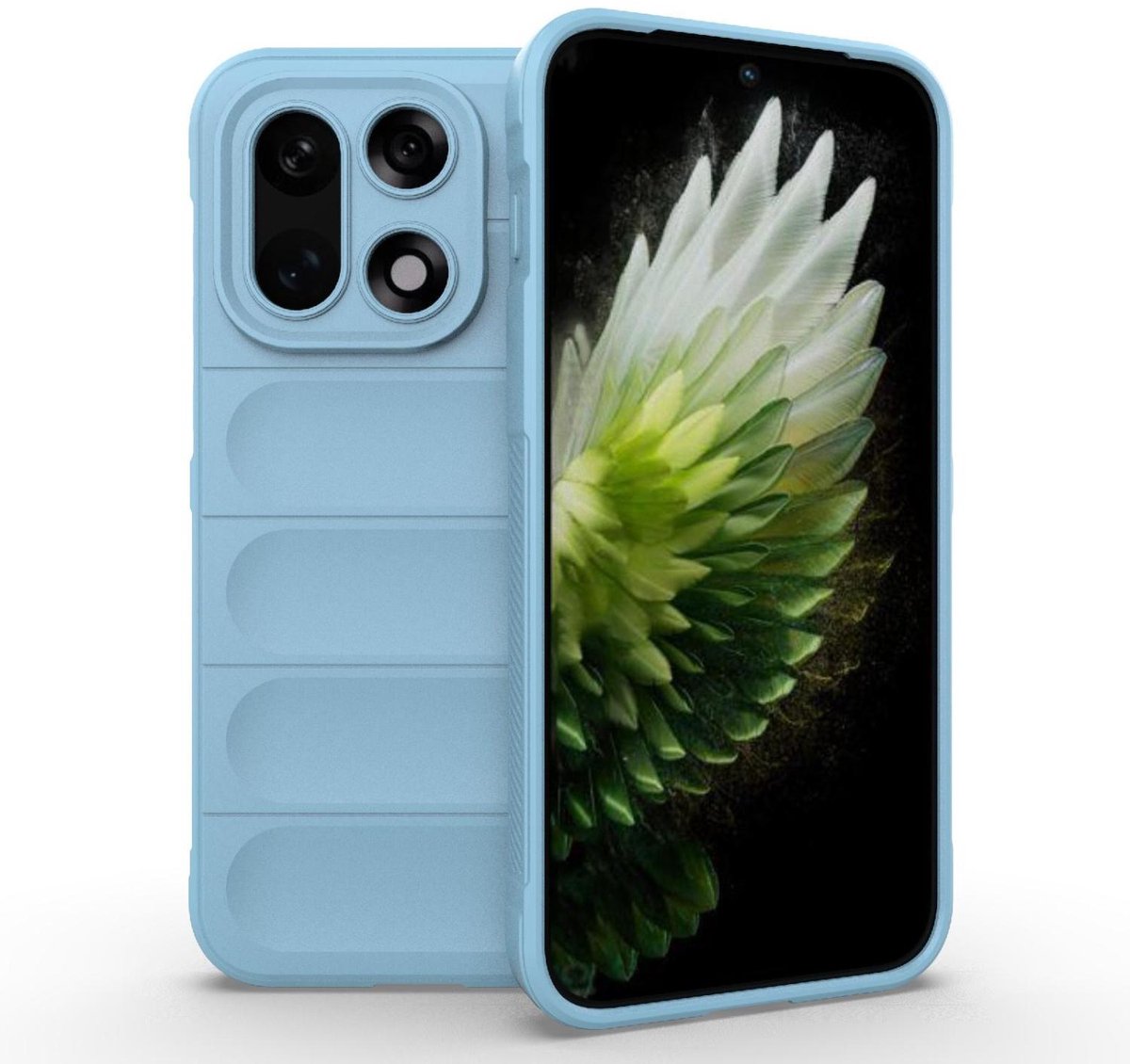 Mobigear Hoesje geschikt voor OnePlus 15 Telefoonhoesje Flexibel TPU | Mobigear Bumpy Backcover | 15 Case | Back Cover - Blauw