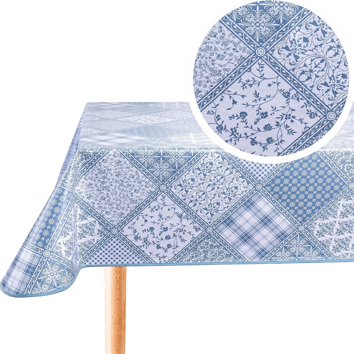 Rectangular PVC Tablecloth 140 x 240 cm Beige - Waterdicht en Onderhoudsvriendelijk