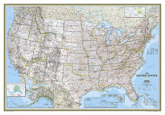 United States Classic, Tubed, Nat Geo Maps | 9780792293187