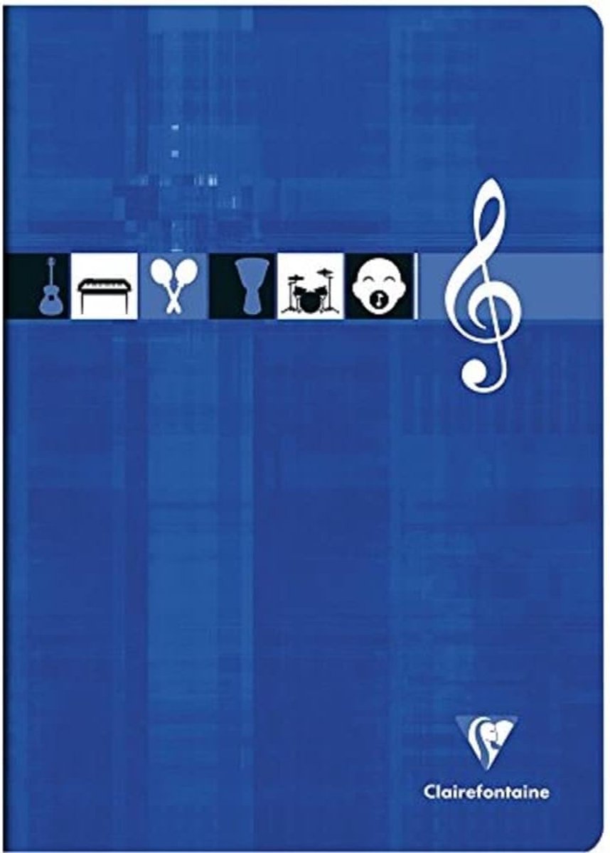 Set van 2 Muziek- en Liedschriften A4 met Grote Ruiten en Notenbalken - 90g Papier