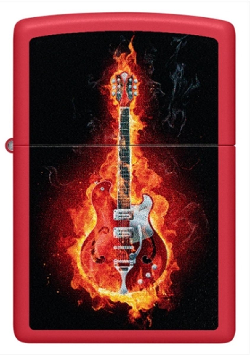 Aansteker Zippo Burning Guitar Design