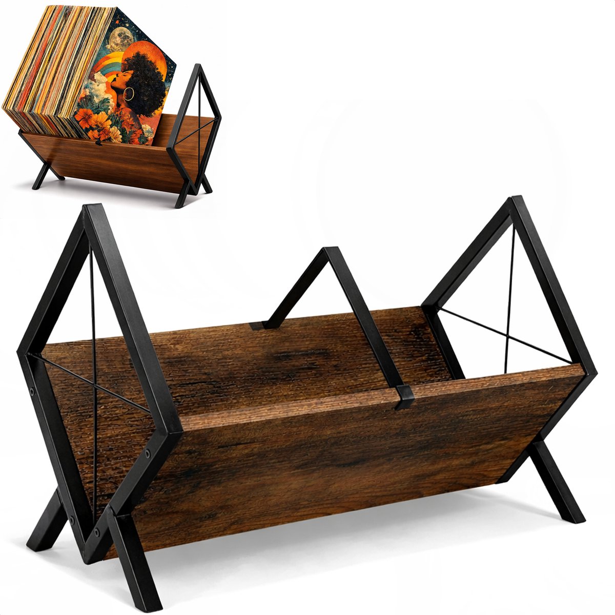 Luft LP houder - Vinyl - Opbergsysteem - Platenrek - Houder - Standaard - Album - Platenhouder - LP rek