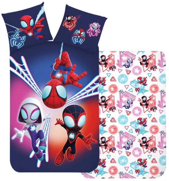 Spiderman Peuterdekbedovertrek Spidey - 100 x 135 cm - Katoen van Merkloos — afbeelding 2