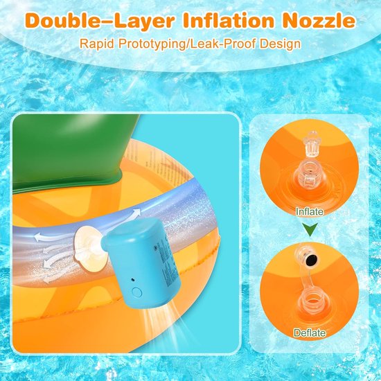 Opblaasbare Vlotter en Hangmat voor Zwembad en Strand - Drijvende Buis en Relaxstoelen voor Volwassenen en Kinderen — afbeelding 3