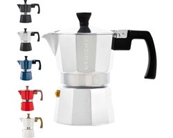 Kookplaat Espresso Maker Moka Pot voor 3 Kopjes - 5 Oz - Italiaans Koffiezetapparaat