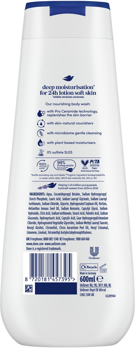 Dove - Douchegel - Advanced Care Deeply Nourishing - 6 x 600 ml - Voordeelverpakking — cadeau in Cadeau-ideeën - foto 7
